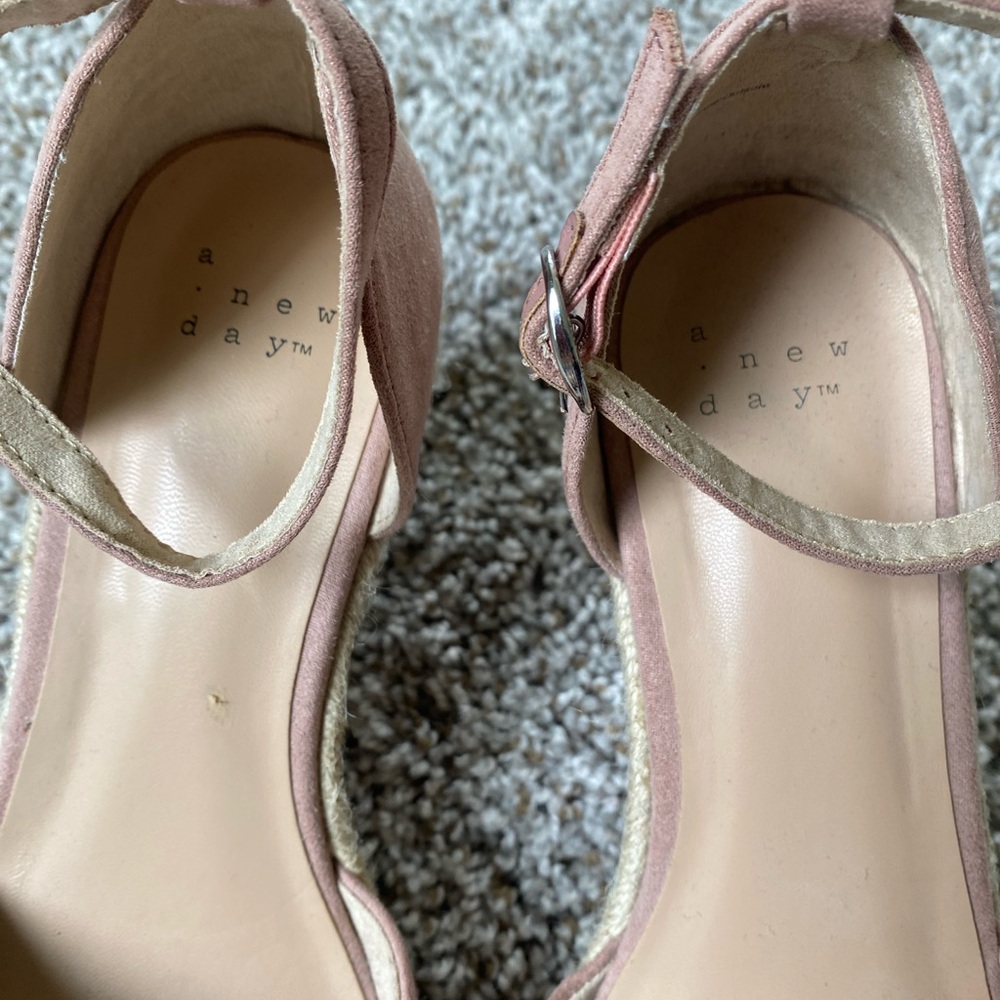 Pink Espadrille heels with Jute Soles - Picture 6 of 7